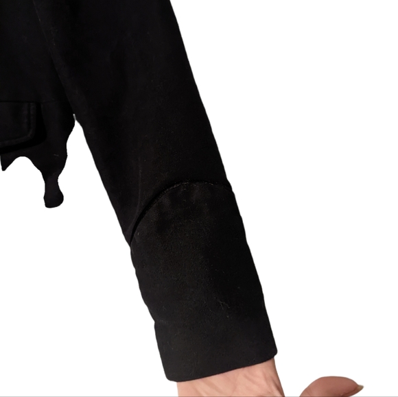 Gap Bloggers Fave Black Gold Military Cropped Band Tuxedo Blazer Jacket - Picture 5 of 11